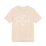 Soft Cream unisex graphic t-shirt with “No Boss Just WiFi” text, representing a digital freedom lifestyle, on a white background 