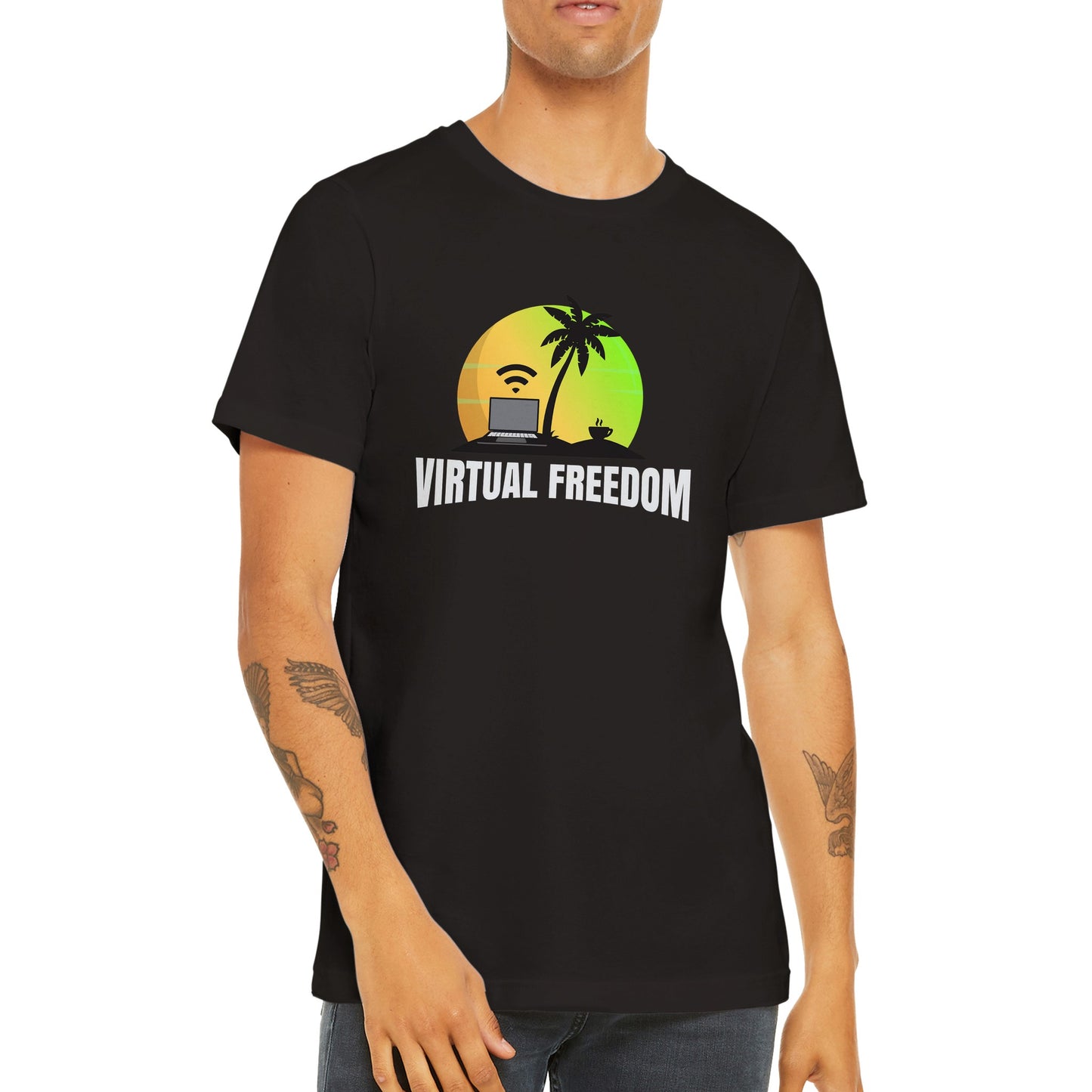 Virtual Freedom Laptop Lifestyle T-shirt