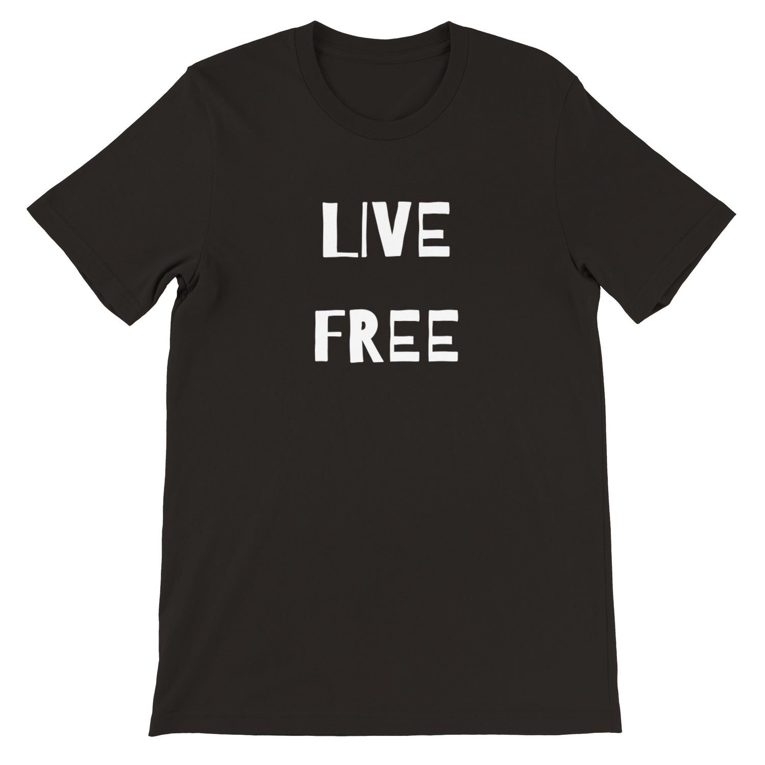 Live Free unisex premium graphic tee for freedom lifestyle and digital creators